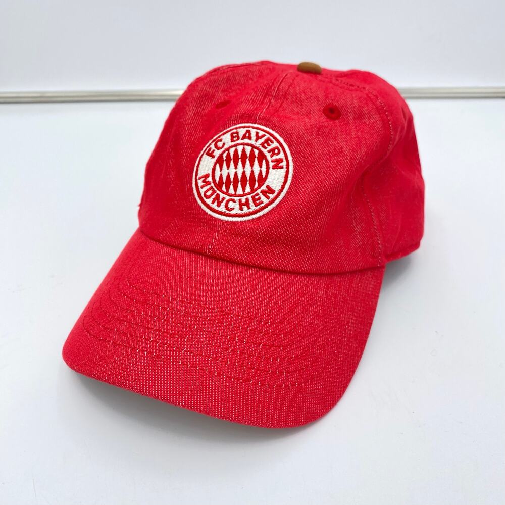 FC Bayern Munchen Men's Red Adjustable Strap Back Soccer Cap Fi Collection